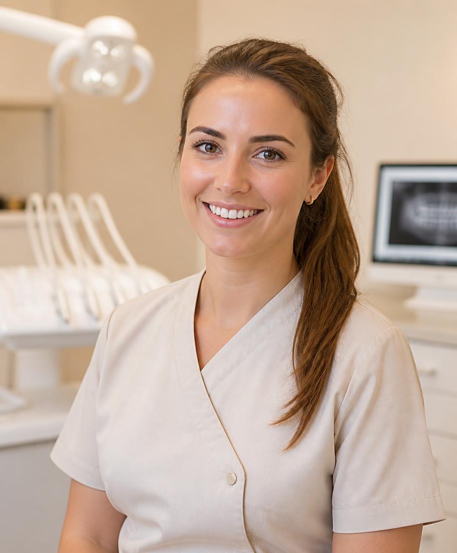 Portrait of Sophie Meijer, dental hygienist at Luma Dental in Den Haag